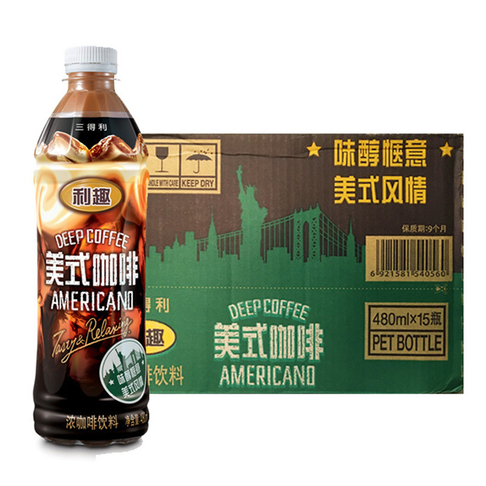 批发团购三得利利趣美式咖啡480ml*15瓶整箱 浓咖啡提神 多省包邮