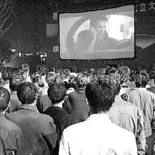 250寸16:9大尺寸可定做户外露天流动放映传统帆布电影投影仪幕布