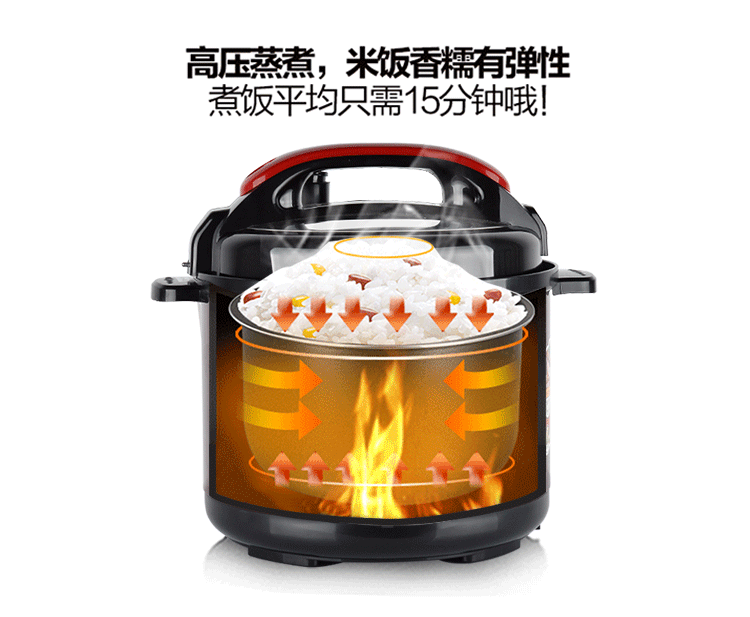 正品 厂家直销 红双喜 5l 智能 特价 电压力锅不锈钢 高压锅 家电