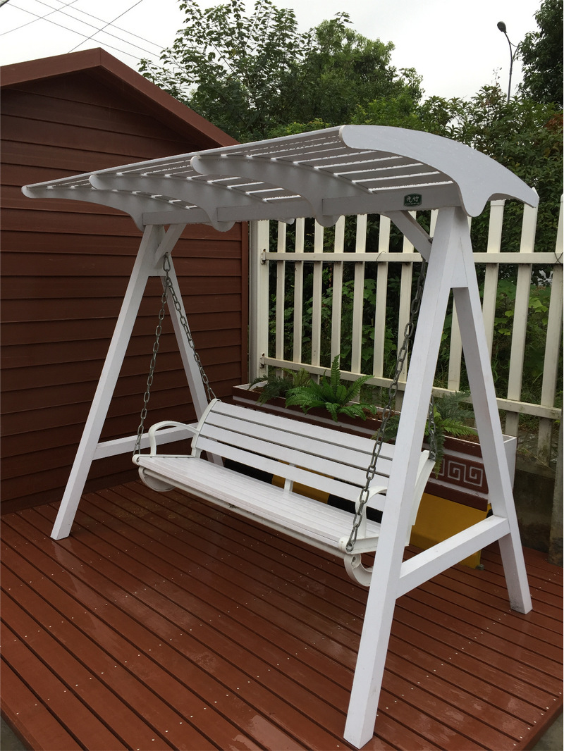 pvc微发泡秋千架 庭院休闲秋千 户外庭院阳台摇摇椅 双人秋千椅