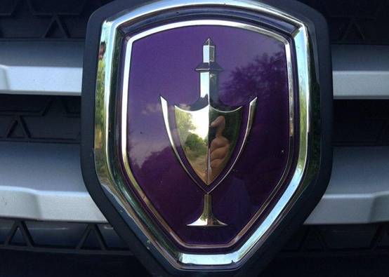 金杯的车标紫色和金色搭配挺配的,我就觉得这个车牌还挺好看的