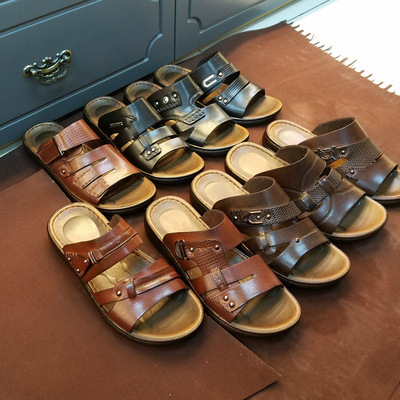外贸欧美中东阿拉伯非洲东南亚沙滩鞋男士休闲商务凉鞋拖鞋男鞋
