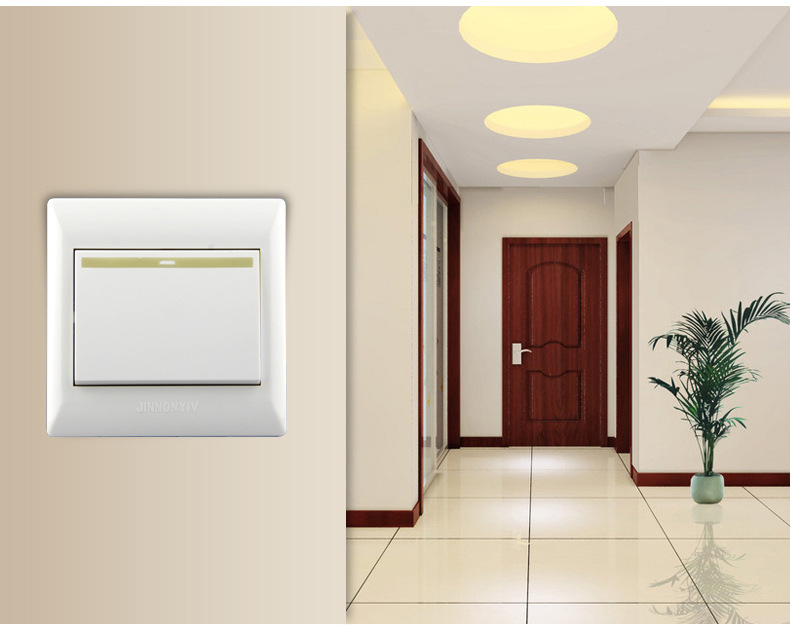 正品一位双控家装暗装墙壁开关插座面板家用电源一位双控暗线开关