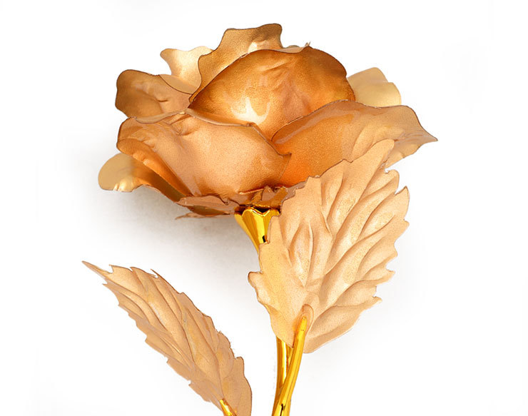 【24k金玫瑰金箔玫瑰金箔玫瑰花金箔花七夕情人节礼物厂家精品批发】