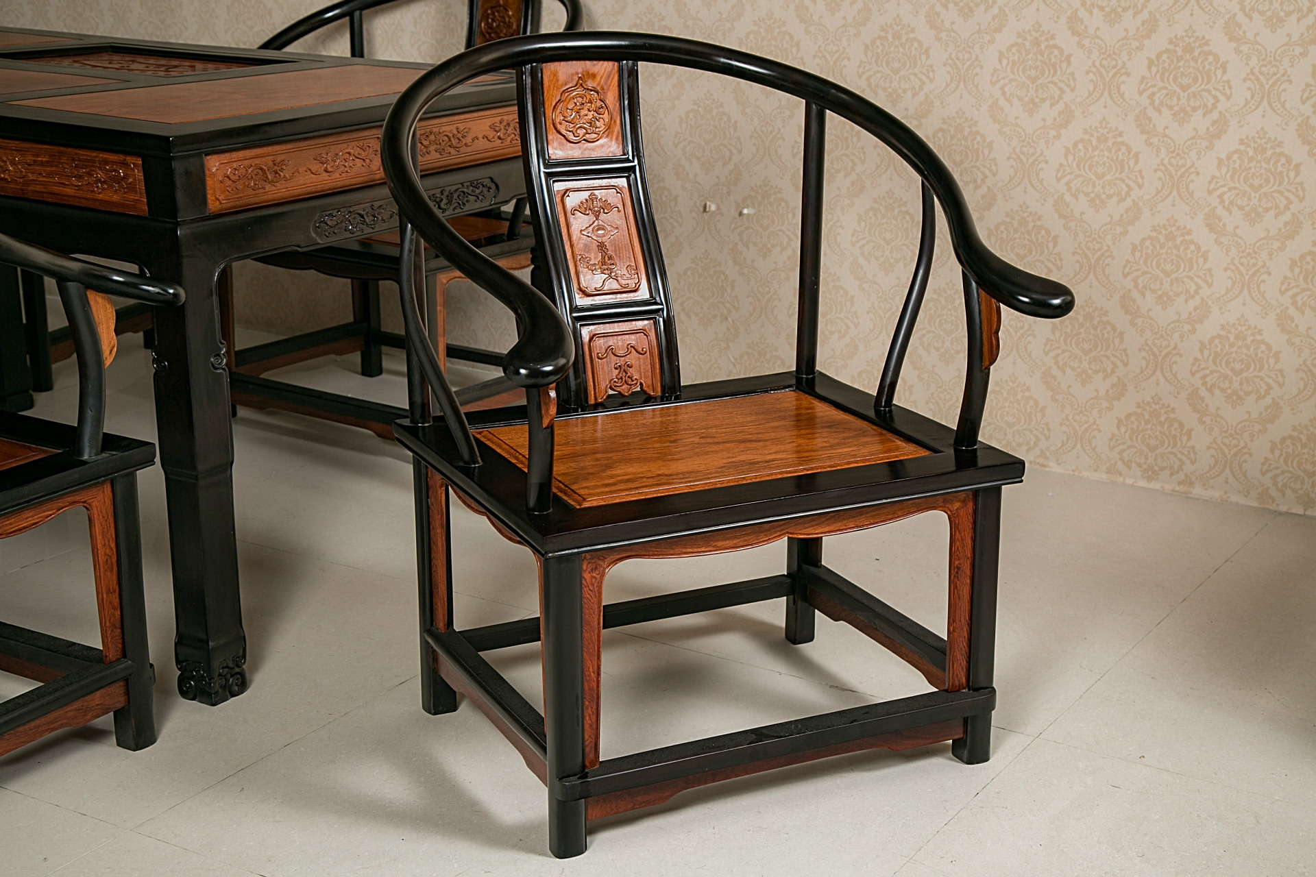 红木家具紫光檀桌椅仿古实木紫光檀缅甸花梨茶几桌椅组合套装