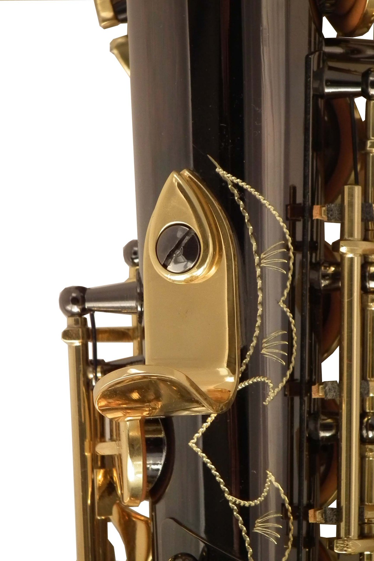 高音直管一体观降b萨克斯风 黑镍高音萨克