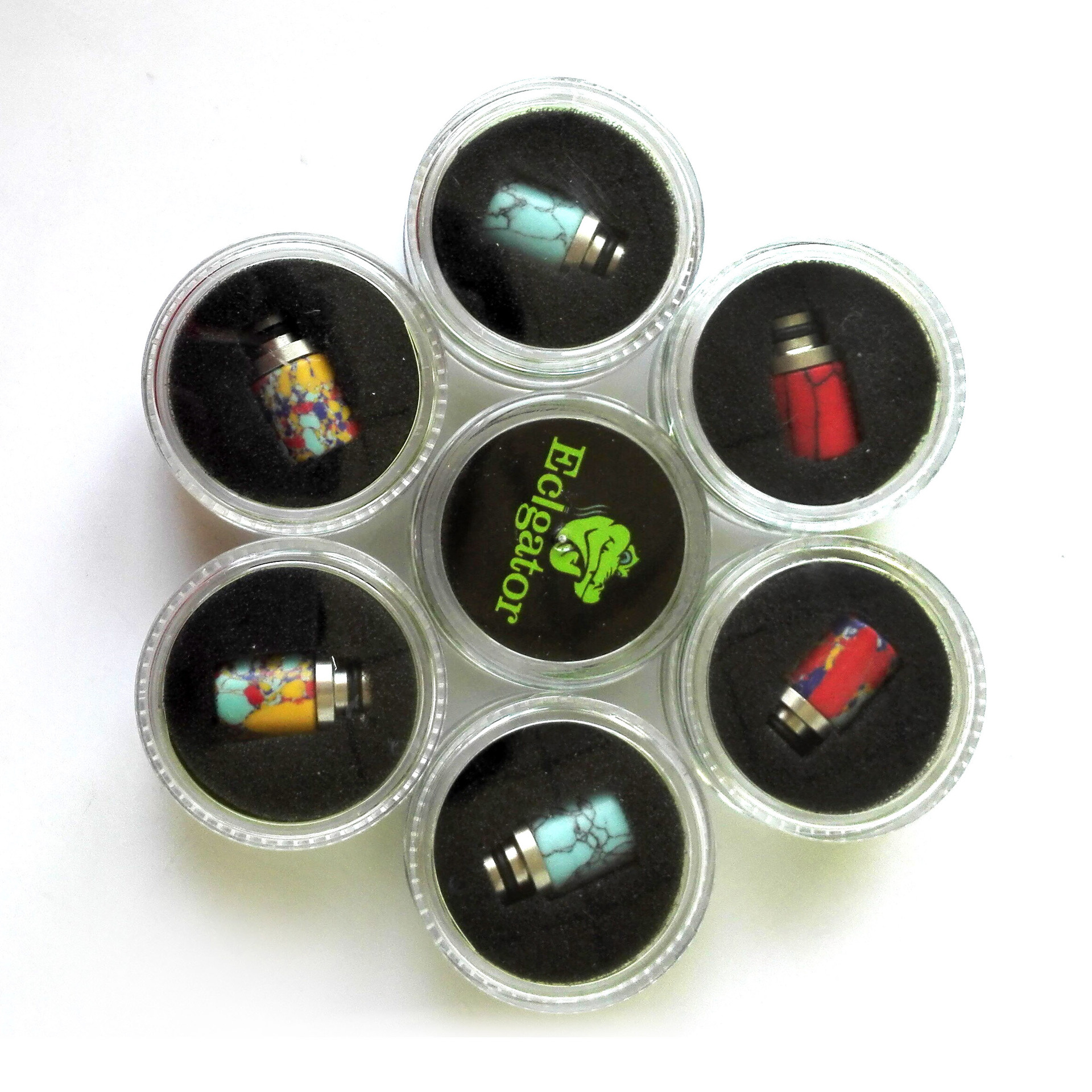 电子烟配件天然绿松石电子烟滴嘴vape蒸汽烟吸嘴厂家直供