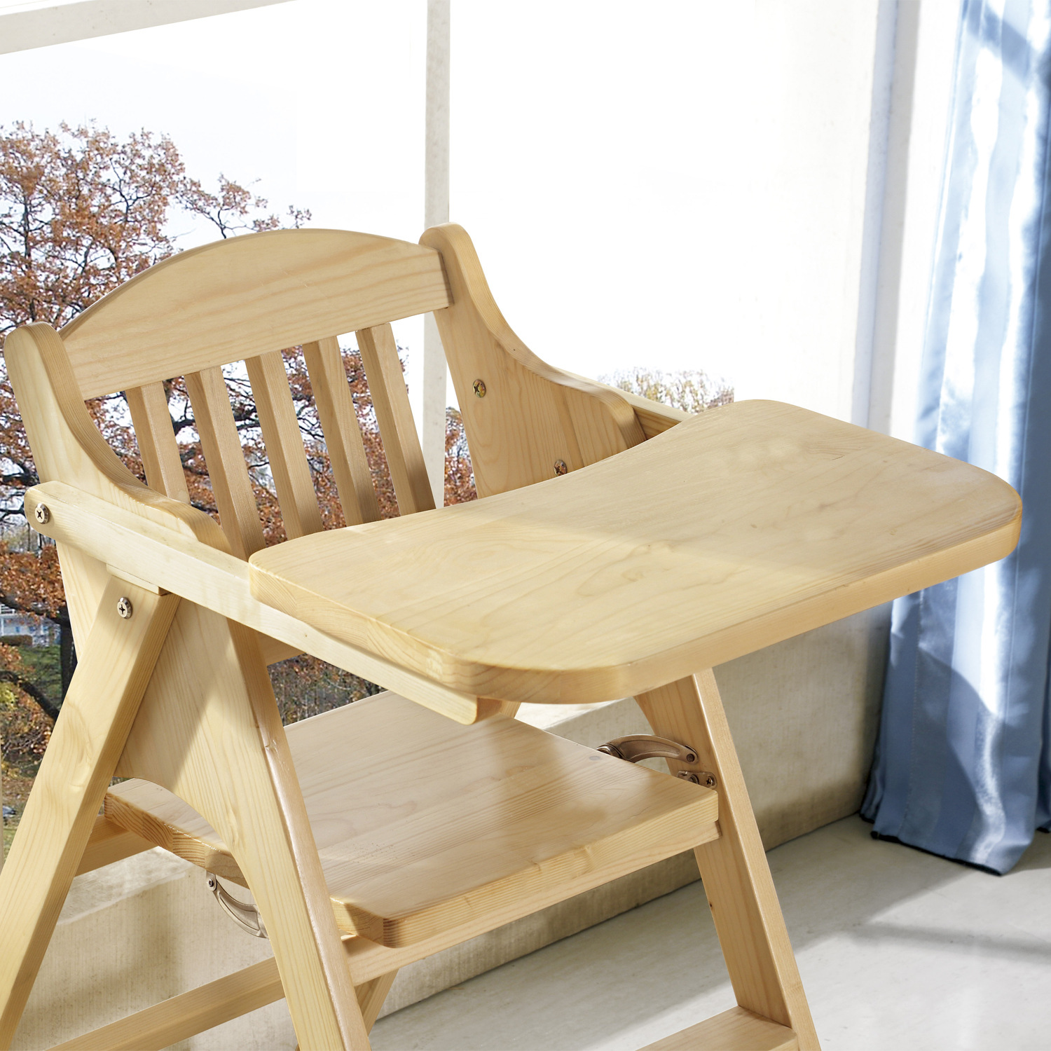 实木儿童宝宝餐椅 可折叠幼儿餐椅 宝宝座椅 婴儿餐椅