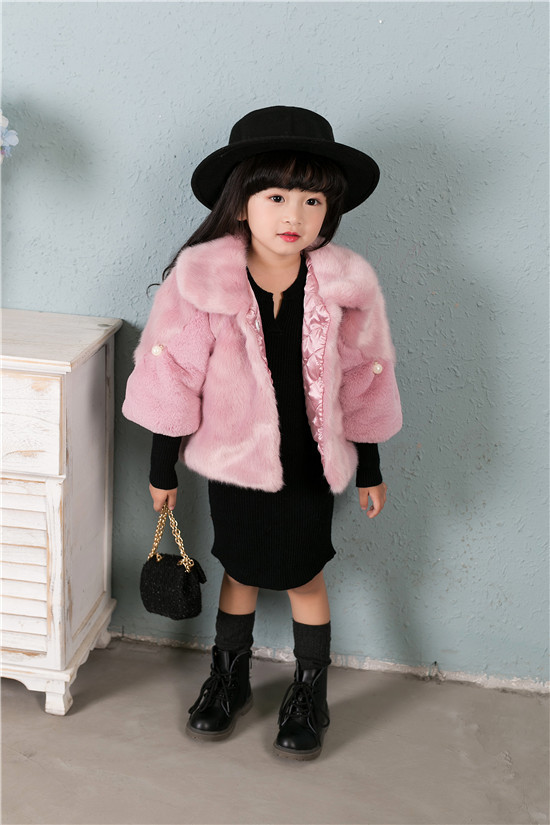 女童仿皮草外套2016冬季儿童新款宝宝貂毛大衣潮包邮  