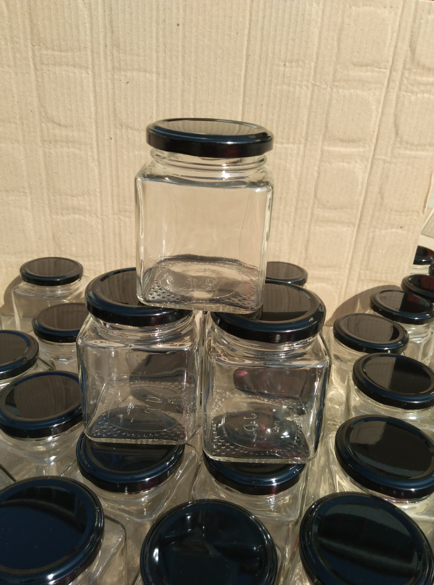 批发定制200ml四方形蜂蜜瓶酱菜瓶 方形玻璃瓶 蜂蜜包装瓶 果酱瓶