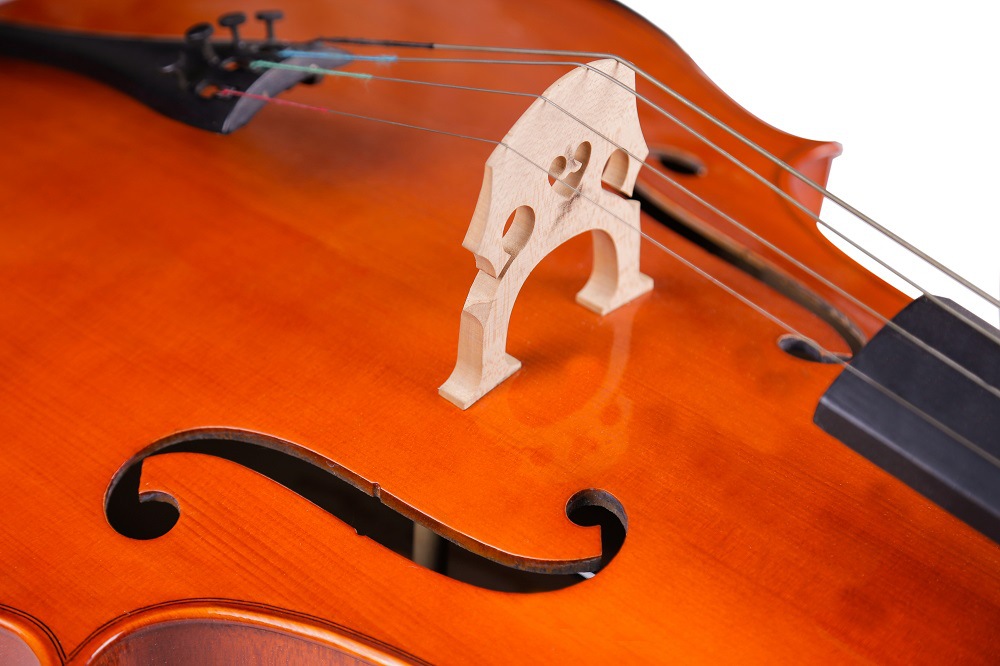 学生练习实木大提琴 手工制作 琴包 大提琴弓 松香