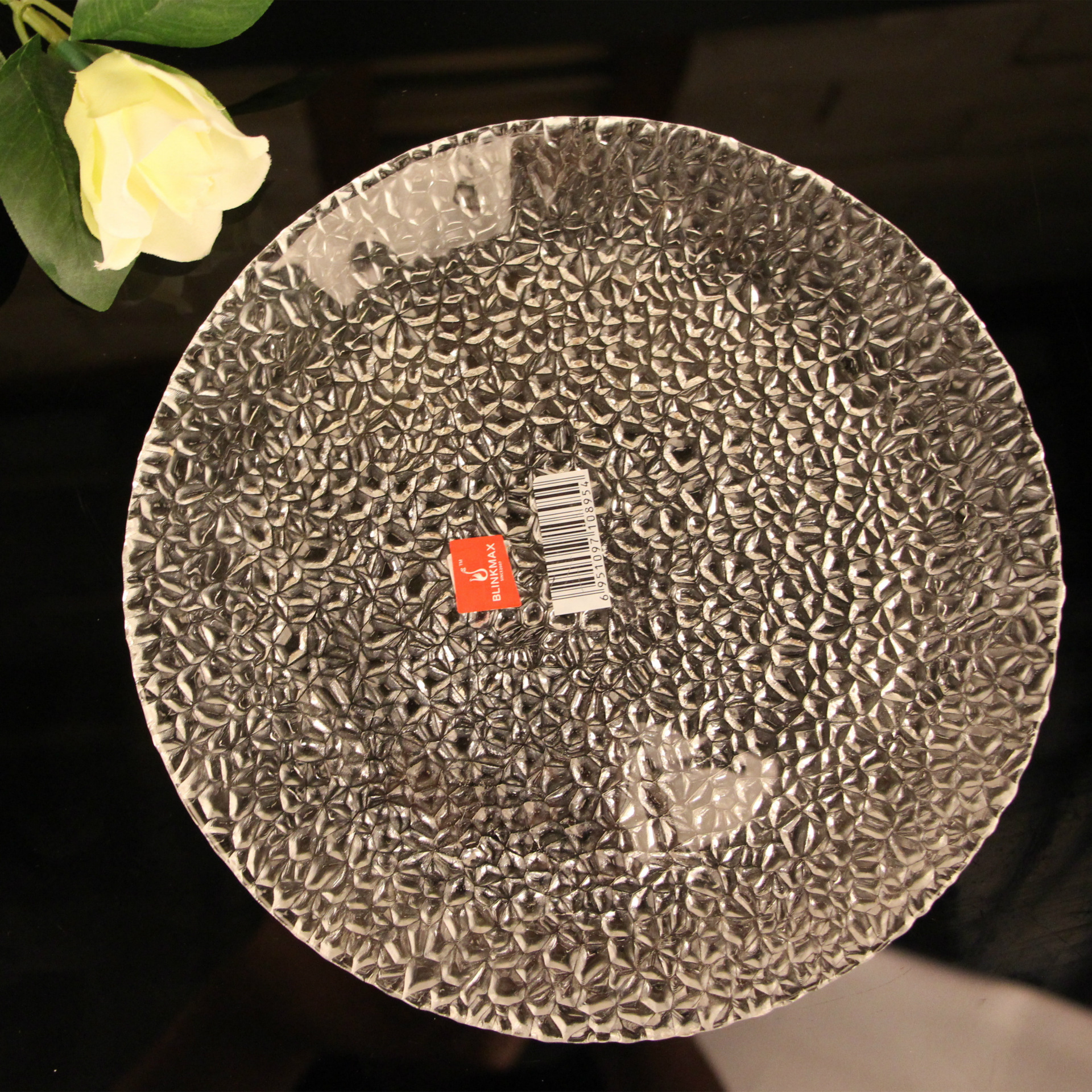 无铅玻璃盘子 餐具甜点水果多用平盘 冰花系列