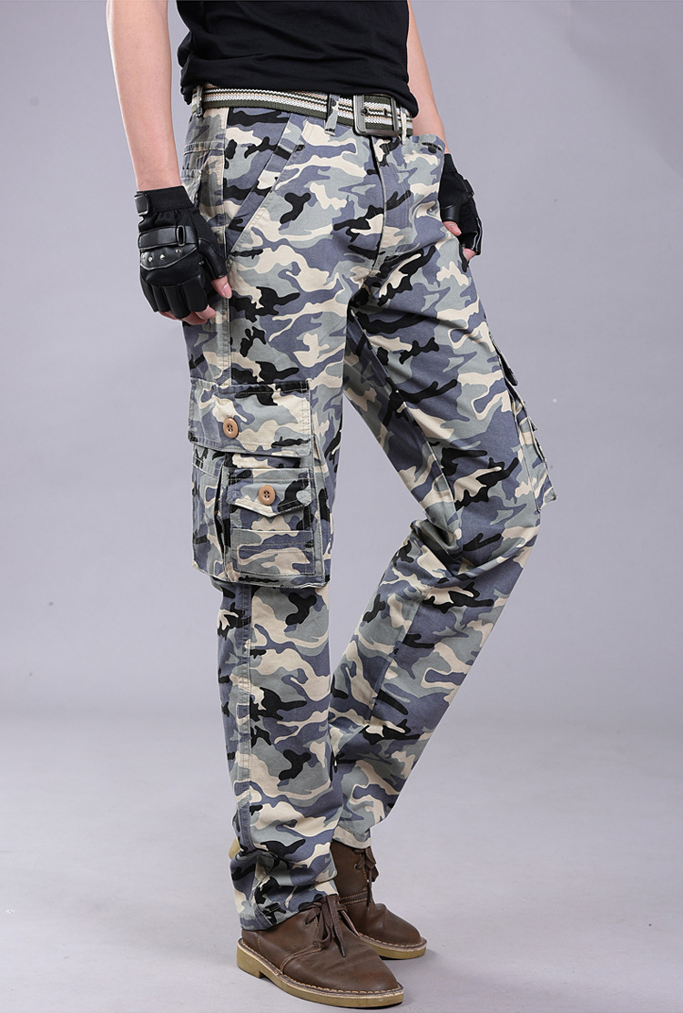 直筒裤全棉迷彩裤多袋工装裤男士休闲裤迷彩休闲裤男长裤秋季673