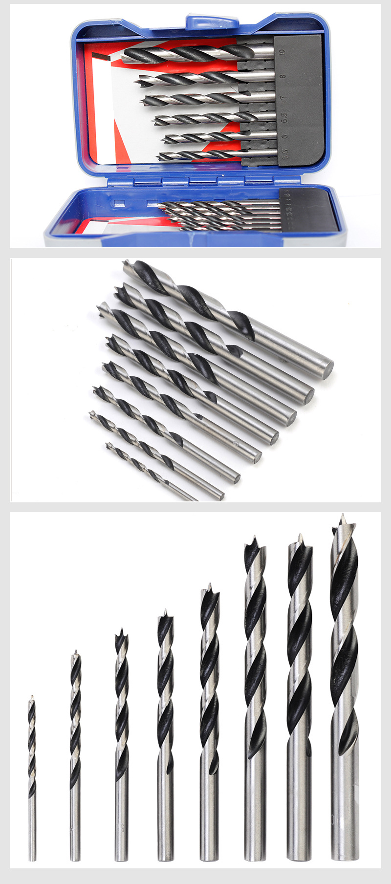 三尖木工麻花钻头 木工打孔器 薄板扩孔 厂家直销