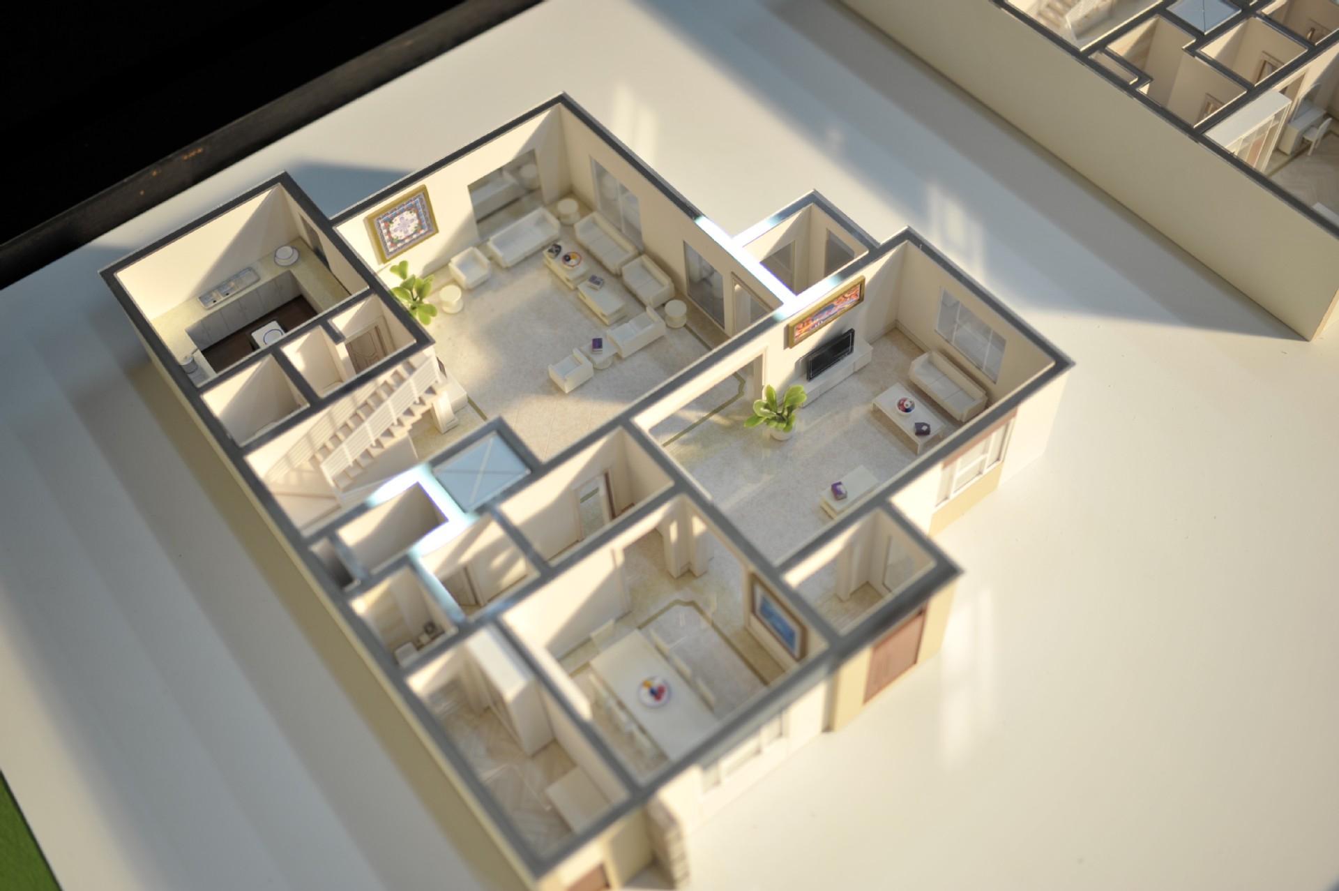 专业定制各种户型模型 个体/商业/办公楼内部装饰展览展示模型