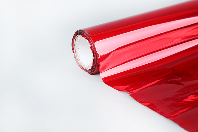 过塑红电化铝厂家直销高品质红色电化铝12丝烫金纸供应批发