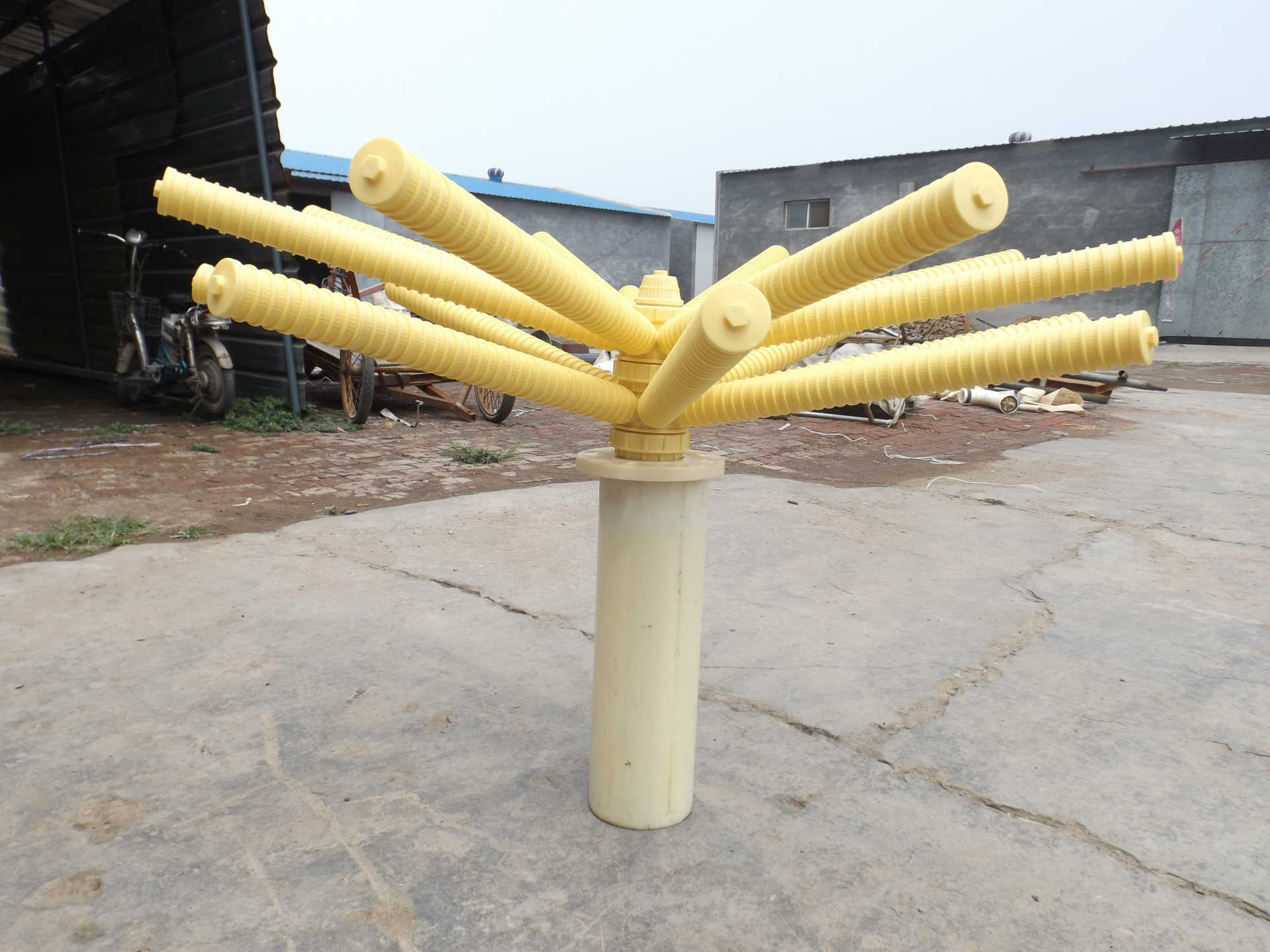 鲁晟双层布水器供应商 供应米黄色双层布水器 旋转布水自来水管