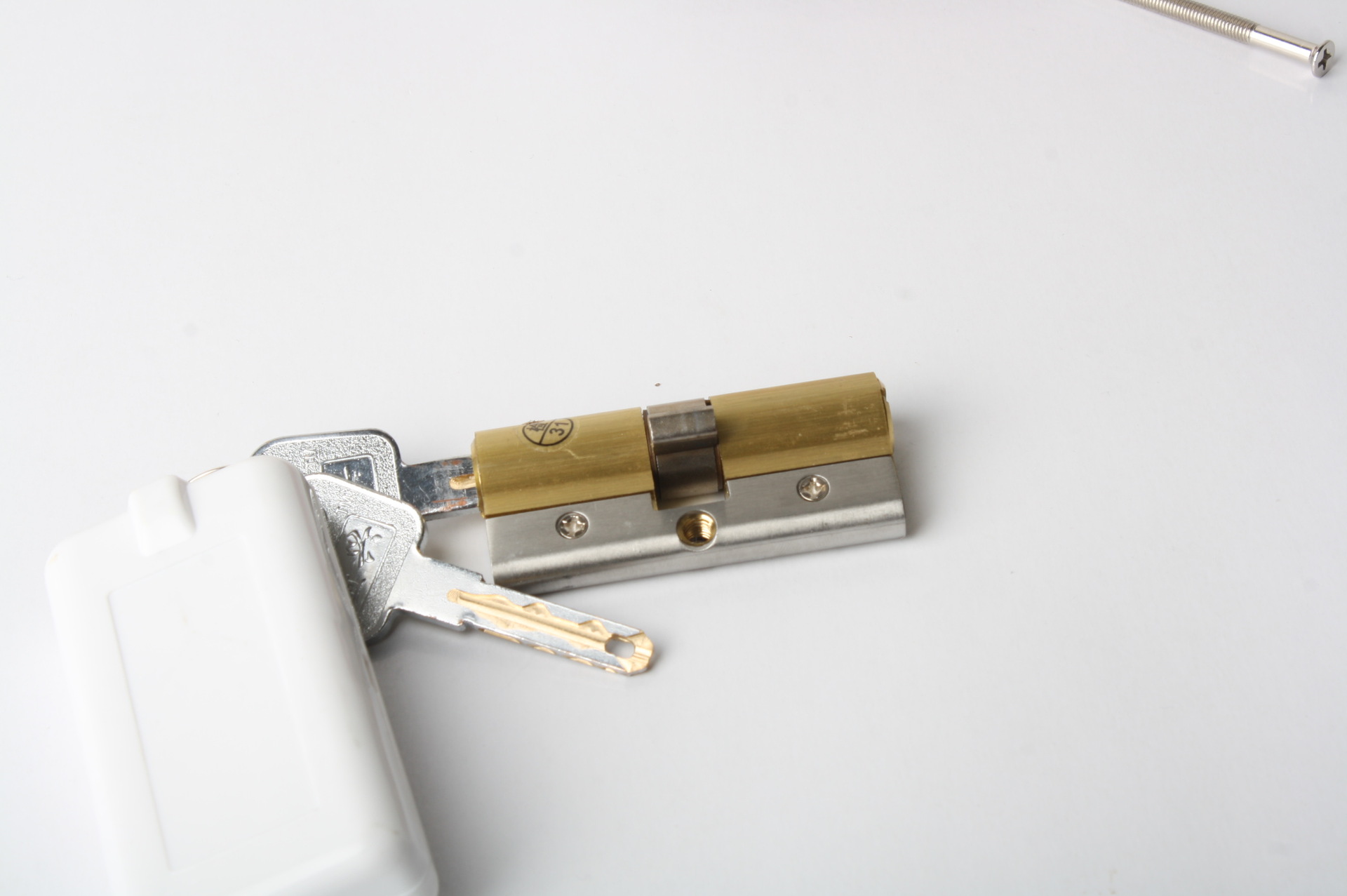 9802 全锌合金配双叶片纯铜锁芯大霸王双钩锁体豪华入户门天地锁