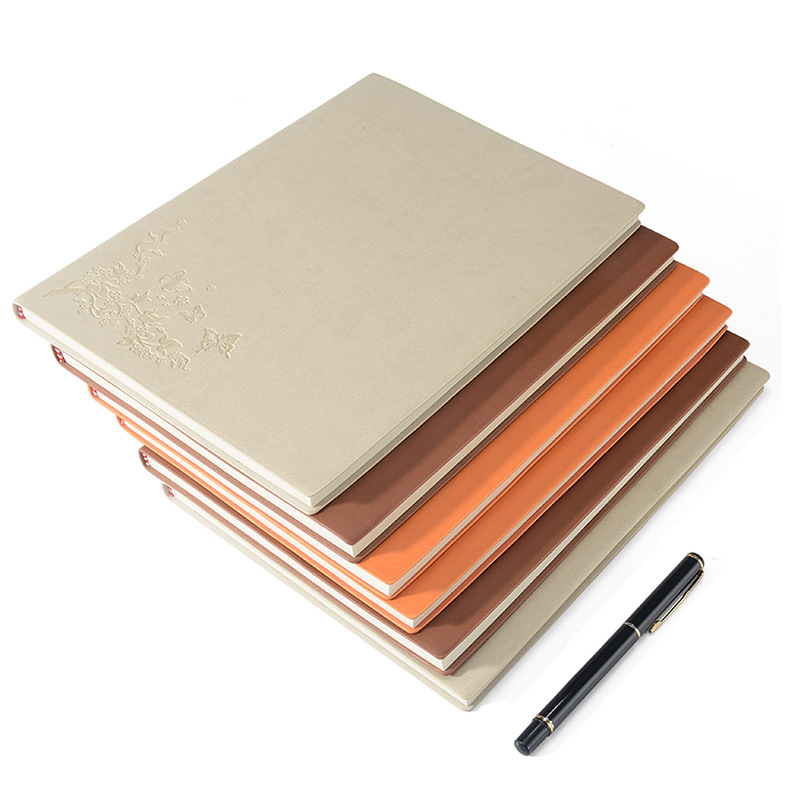 记事本 定制商务创意学生小清新16开平装彩色软皮本办公印花裱装