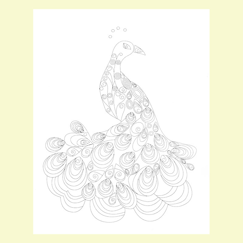 衍纸画初学者套装4件套 衍纸 卷纸笔 线稿图 白胶基本工具 手工纸