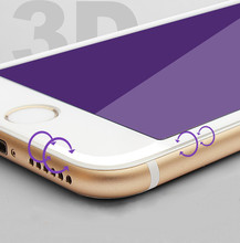 紫蓝光iphoneX钢化玻璃膜max适用苹果8plus手机膜3D全屏软边碳纤
