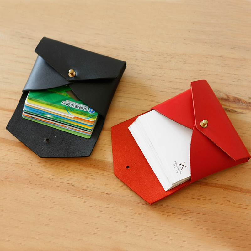 原创手工真皮小卡包多卡位信封卡夹超薄卡套