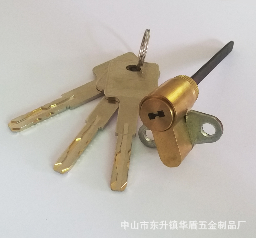 高级球锁锁芯 超b级叶片铜钥匙 锌合金铜胆锁芯