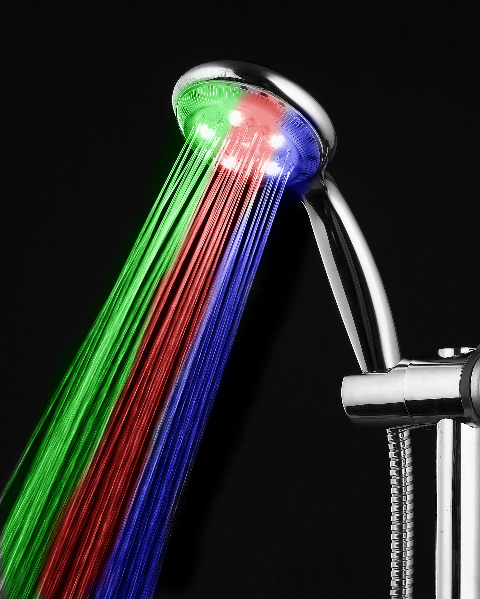 爆款led淋浴花洒 a6七彩自变色淋浴花洒