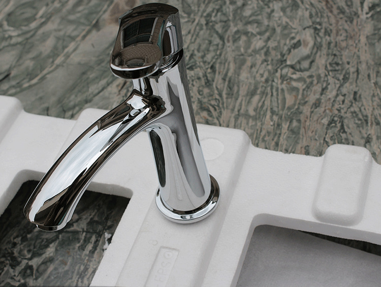 湘莲七匹狼单孔混水面盆龙头 全铜冷热调温洗手盆水龙头批发