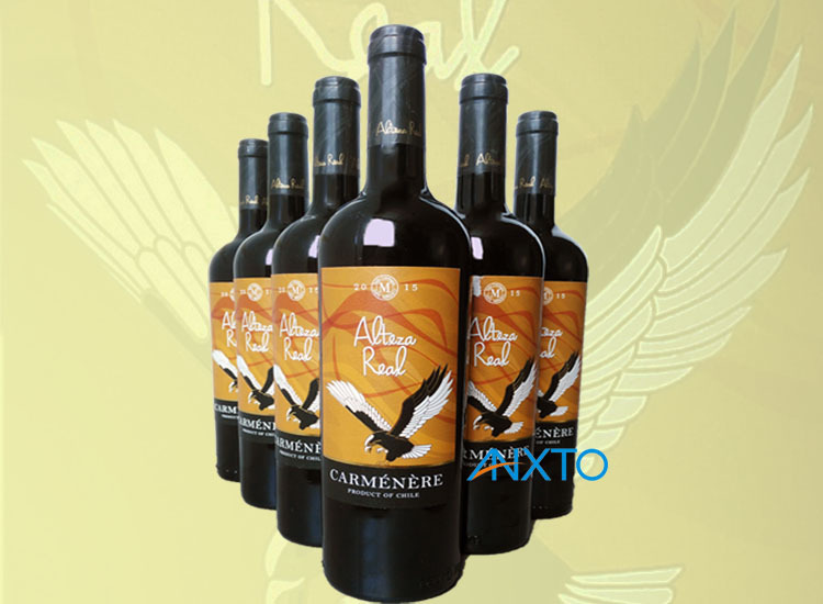 莫莱雄鹰佳美娜红葡萄酒 干红 750ml 智利原装进口 红酒低价批发-葡萄