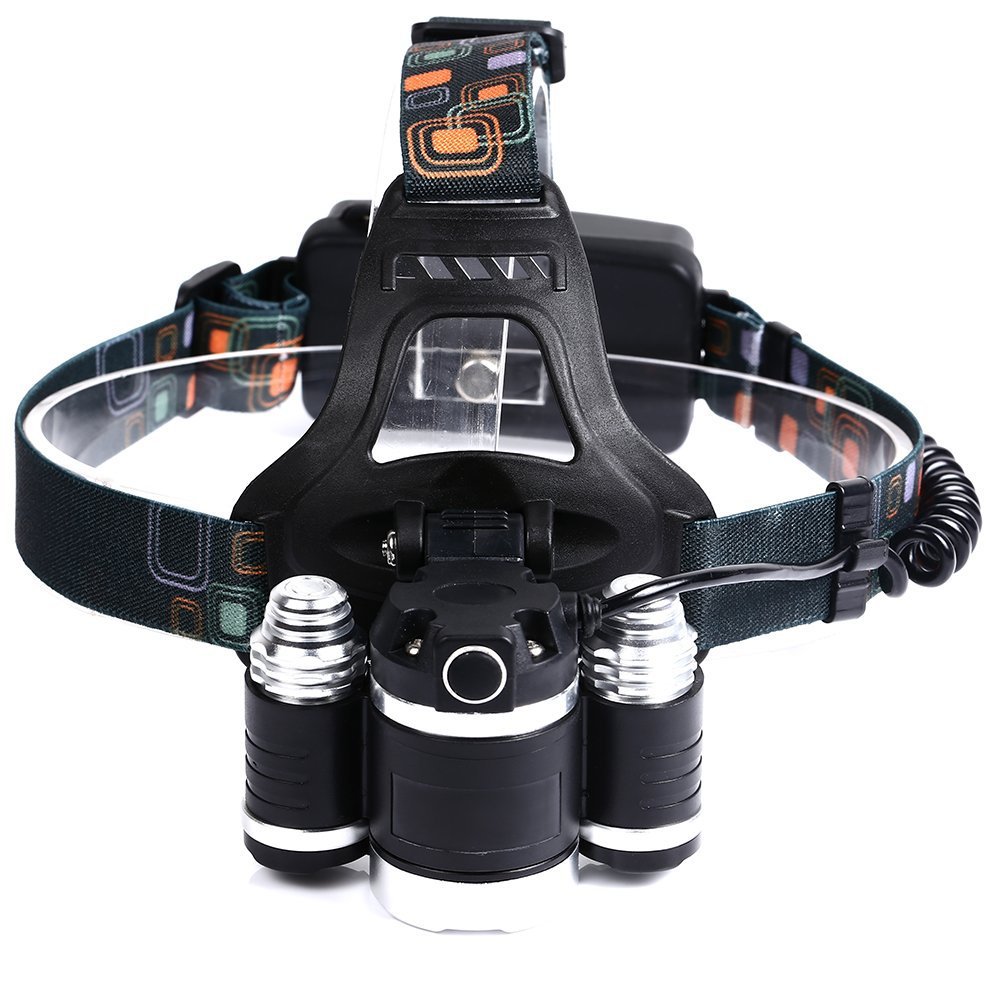 大功率3t6攻击头强光头灯 led头戴式户外强光夜钓usb充电飞机灯