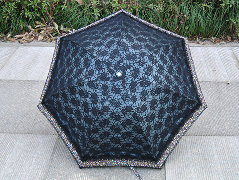 新款推荐特价女士遮阳伞超轻雨伞阳伞防晒黑胶折叠伞定制五折伞