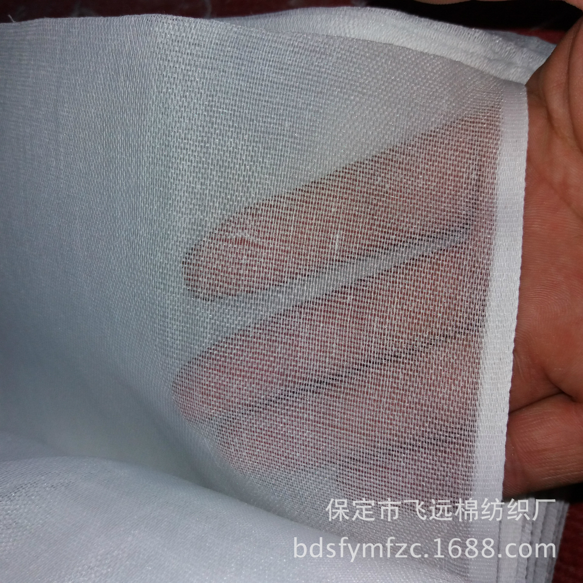 厂家直销纯化纤涤弹丝纱布 加白上浆 幅宽1.6米密度43*26
