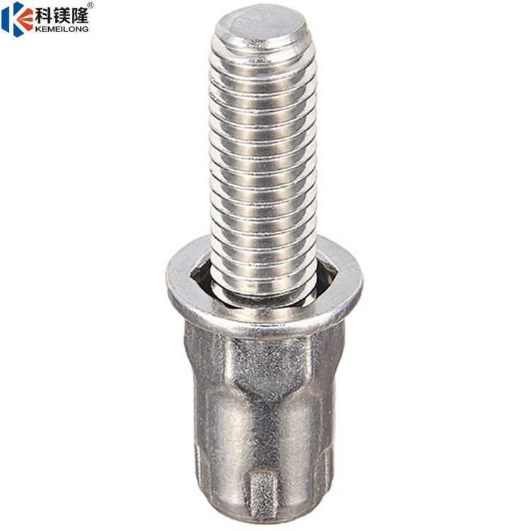科镁隆304不锈钢a2m6六角拉铆螺柱列车钣金m8铆接螺栓厂家定做m10