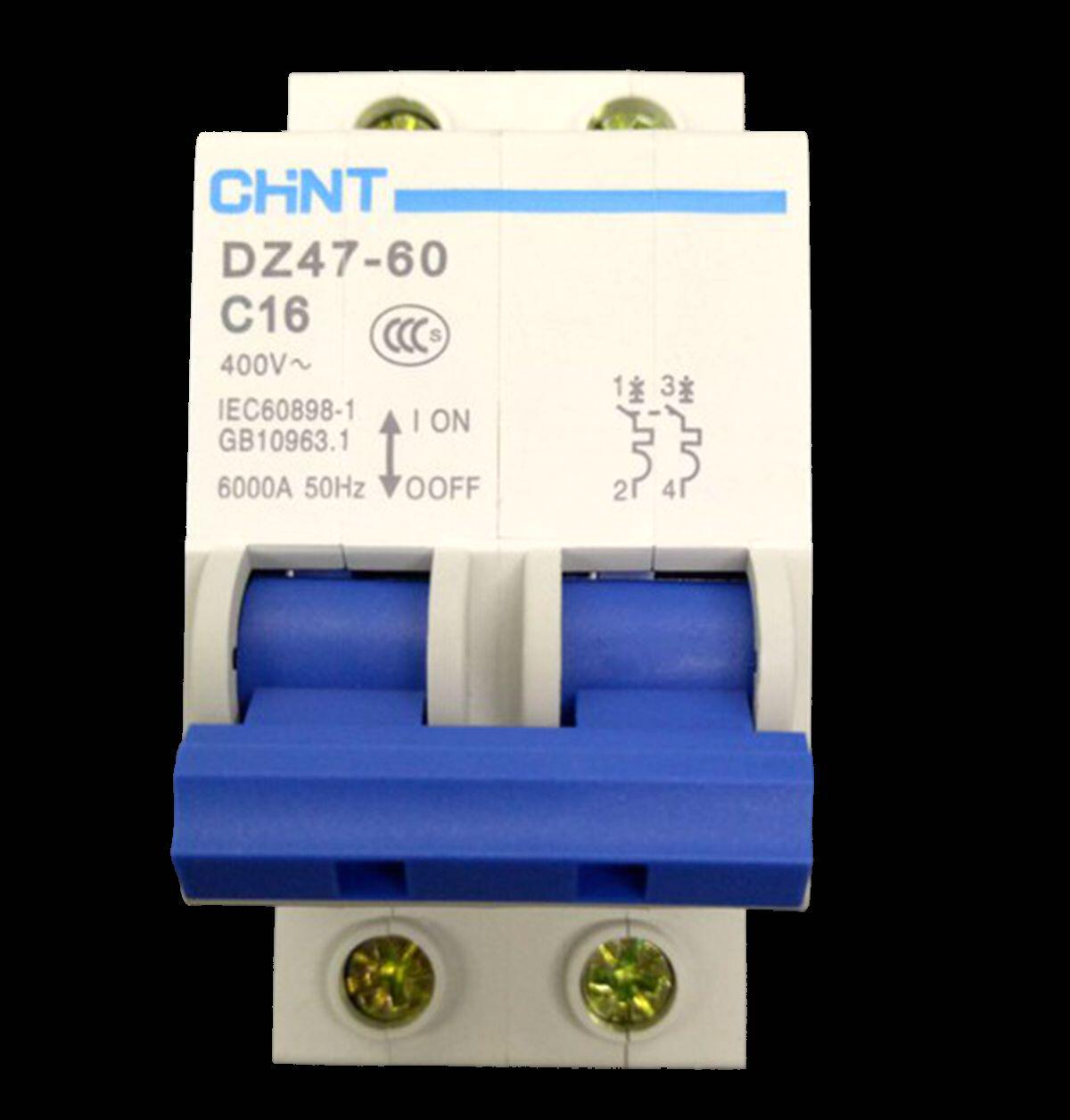 正泰小型断路器保护空气开关微型断路器dz47-602p16a家用空气开关