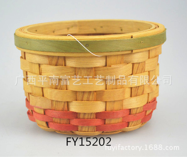 供应信息 工艺品花盆,盆景盆 厂家直销 订做木片篮(chipwood basket)