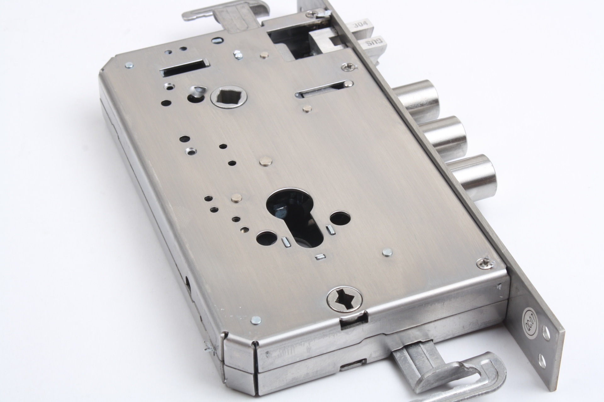 庭锋王力锁体全钢圆柱两档6068指纹电子防盗锁30x240小霸王锁体