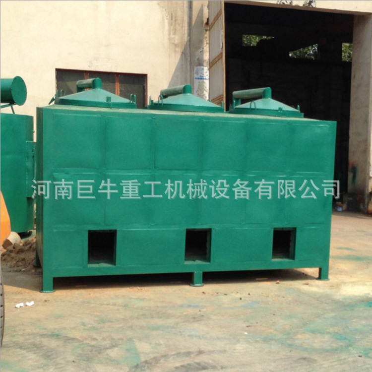 厂家封闭式炭化炉 优质无烟方形木材炭化设备 大型方形炭化炉