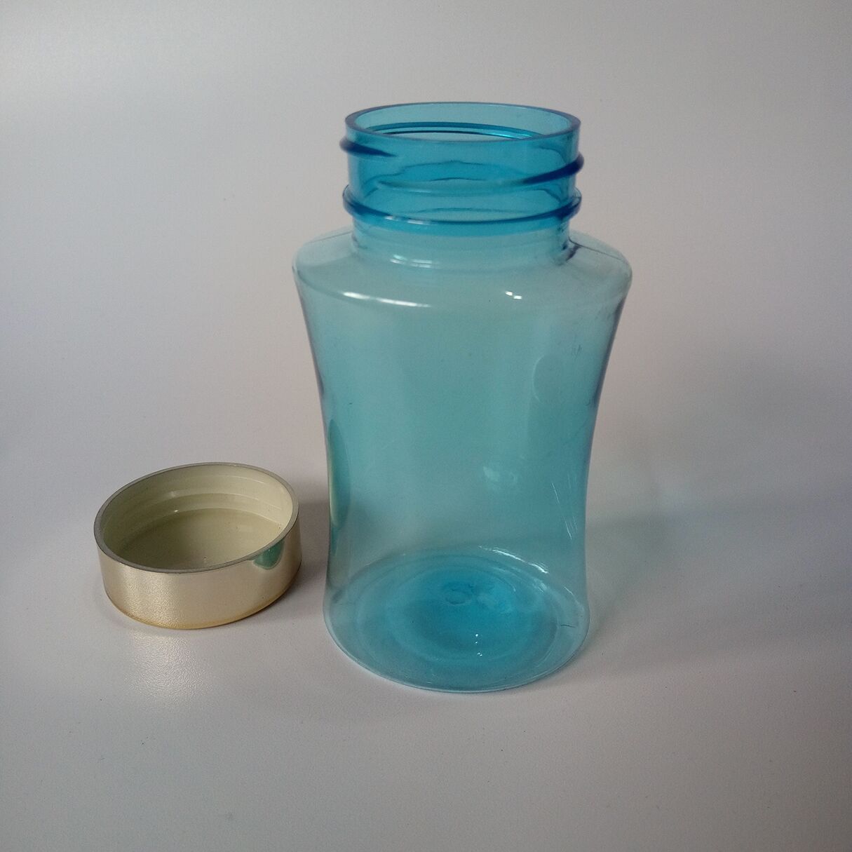 120ml 透明蓝 保健瓶 120ml 扁瓶 胶囊瓶 钙片瓶医用塑料包装瓶