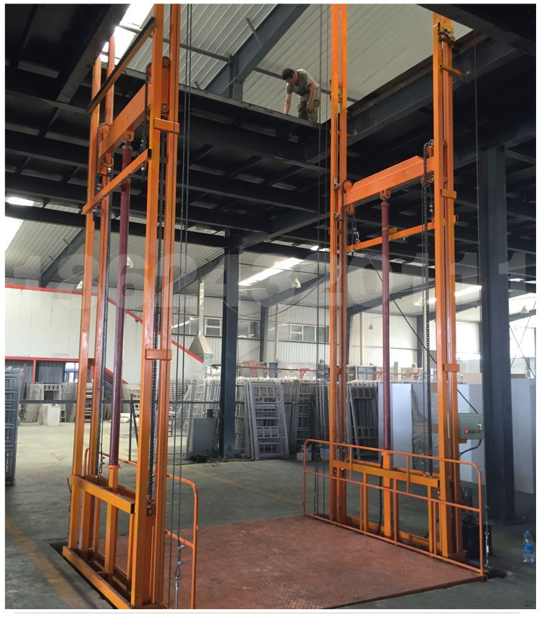 液压升降货梯 导轨式升降货梯 导轨链条式升降货梯