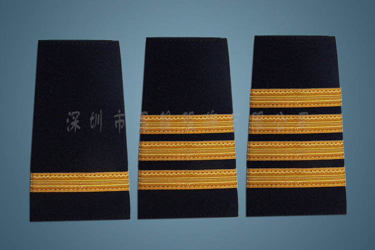 飞行员肩章机长肩牌航空职业配章印丝航空套章深蓝色国航制服配饰