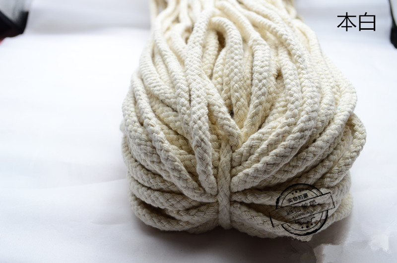 厂家直销八股6/8/10mm本白色棉绳粗绳装饰绳子麻绳捆绑绳量大惠多