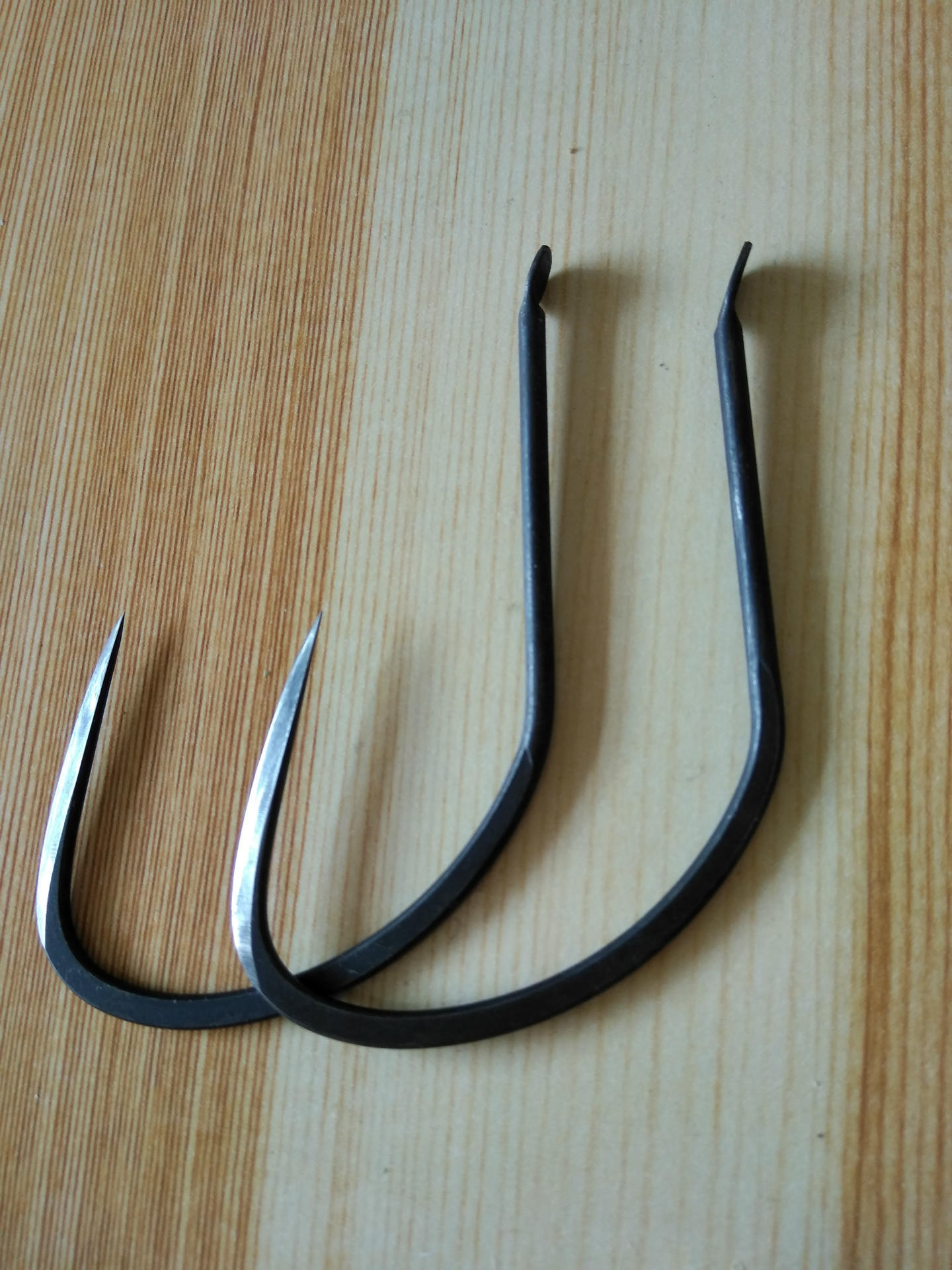 手研大号鲤角钩进口琴钢丝冬钓大棚专用鲟鱼钩锚鱼钩无倒刺*口.