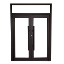 圆柱地弹门 铝合金地弹门肯德基门商铺玻璃推拉门建筑外门