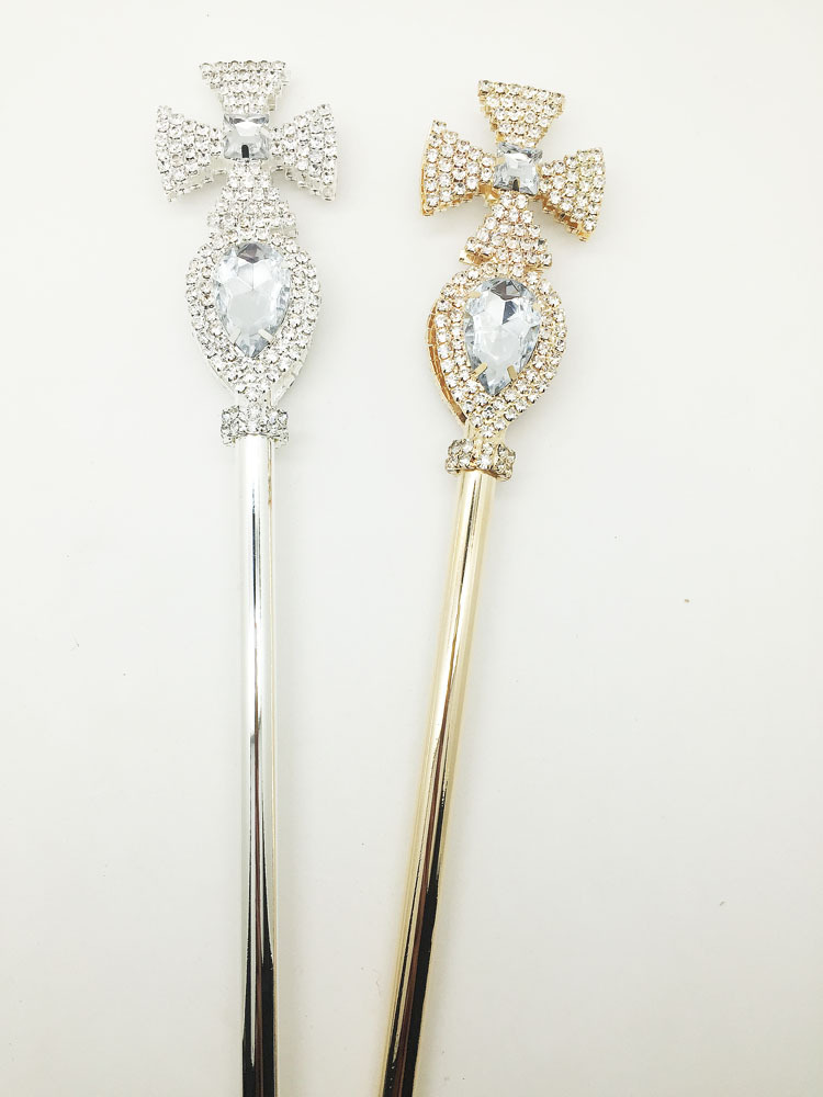 英国十字架水钻皇室权杖 动漫游戏 法杖 女王手杖礼品