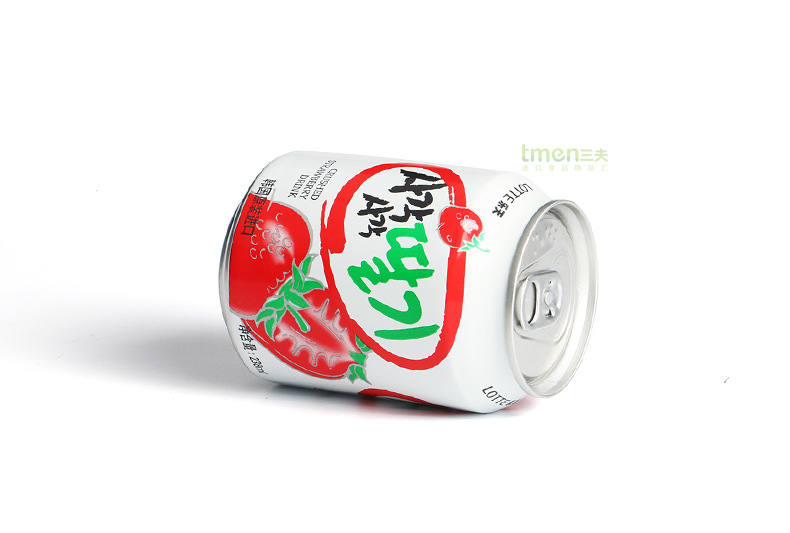 韩国进口饮料 lotte乐天草莓汁饮料饮品238ml *12瓶罐装进口果汁