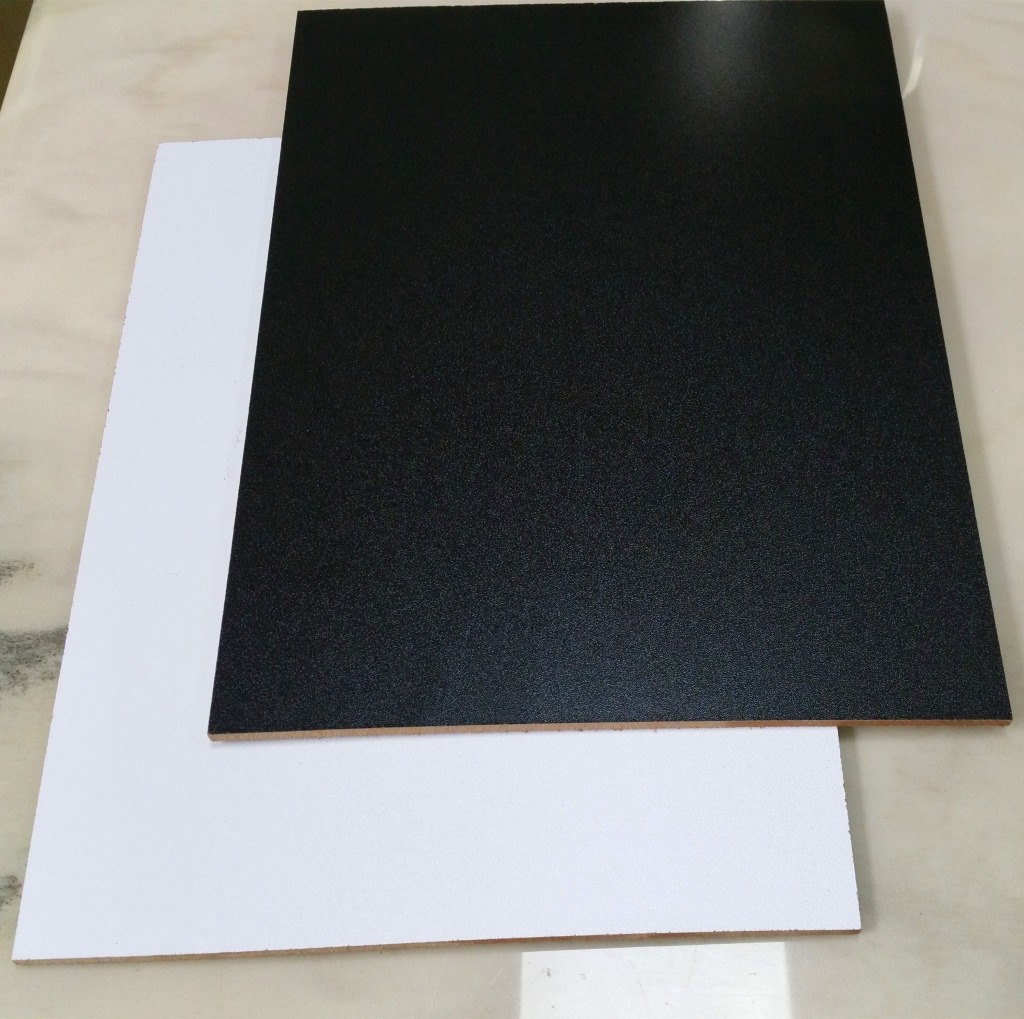 东莞贴面三聚氰胺板装饰板 黑色免漆阻燃三聚氰胺中纤板加工定制