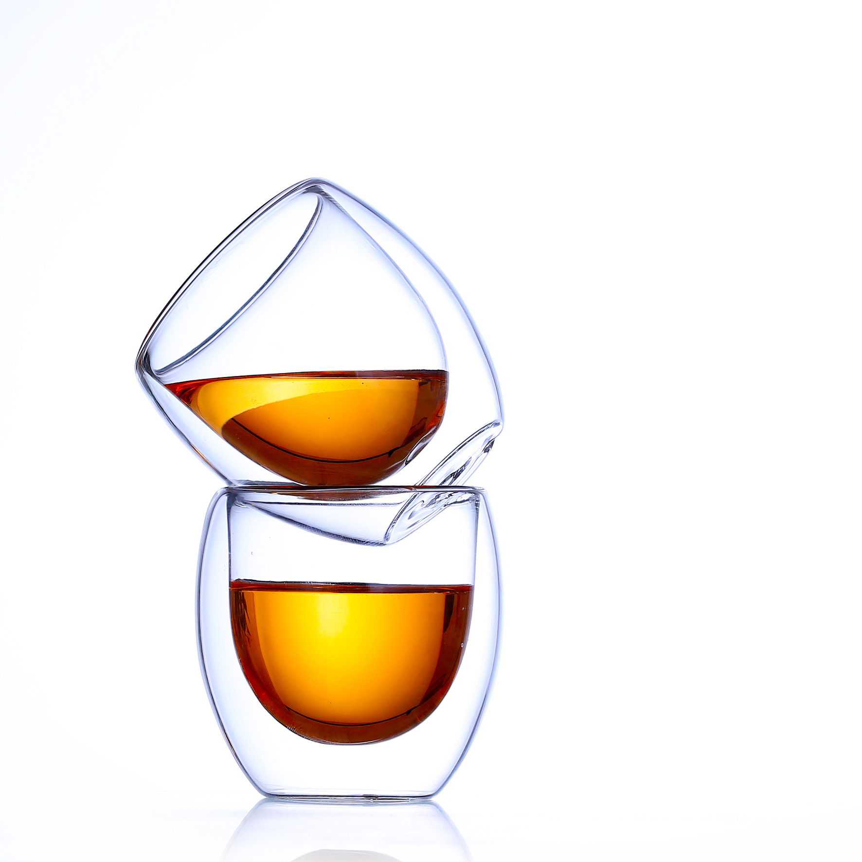 双层咖啡杯 隔热玻璃杯 加厚耐热 透明茶杯家用个性果汁杯子水杯