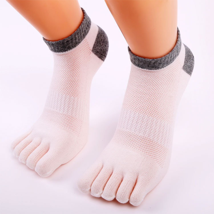 沁足袜子男士五指袜休闲运动棉制舒适短袜透气吸汗分趾男袜