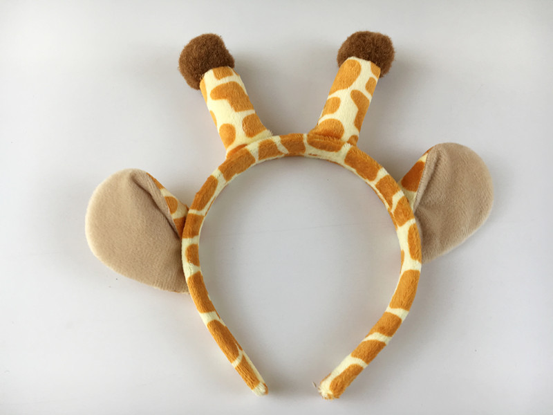 可爱卡通动物发饰 森女百搭长颈鹿发箍节日派对压发卡表演头饰